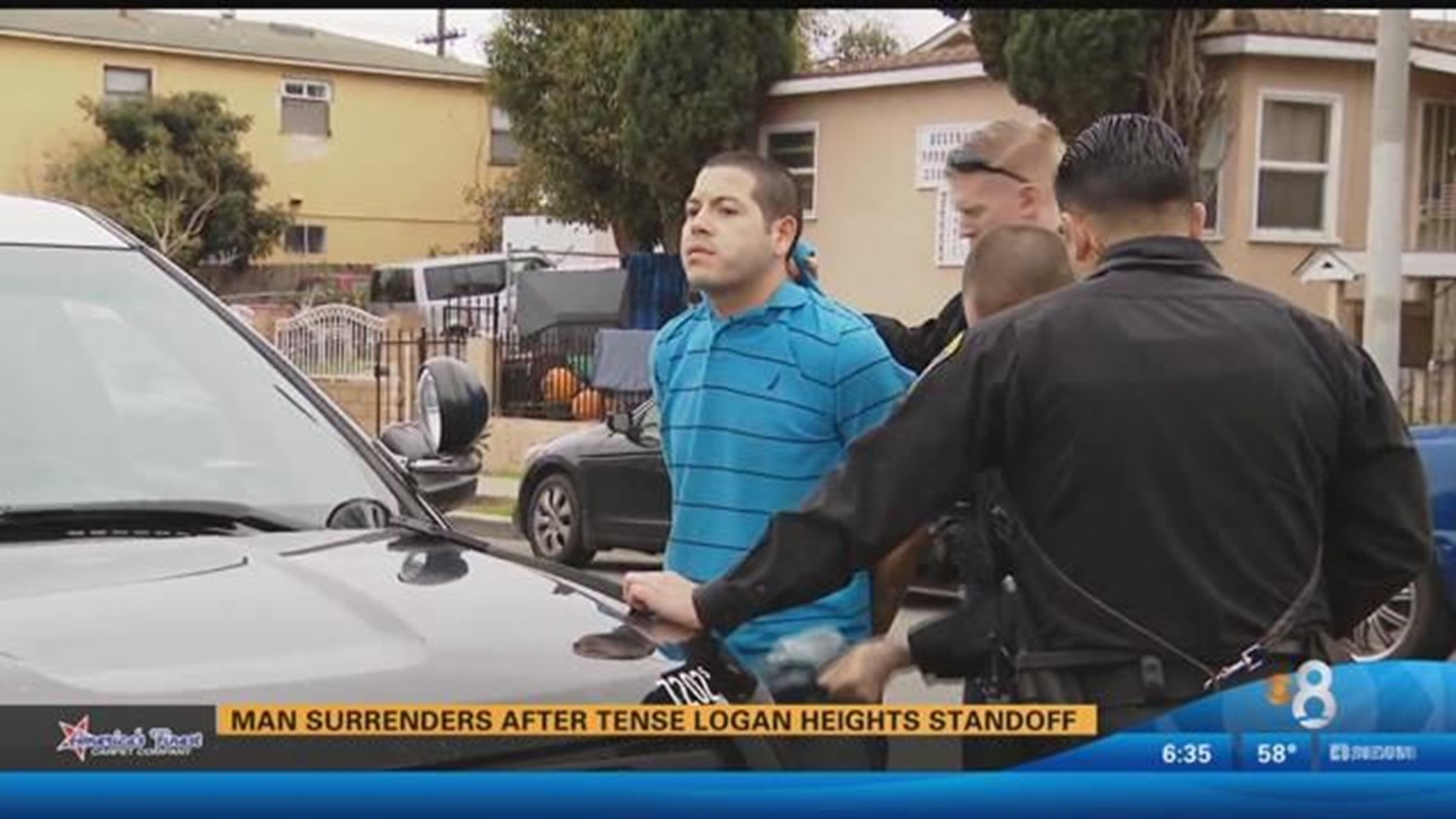 Man surrenders after tense Logan Heights standoff