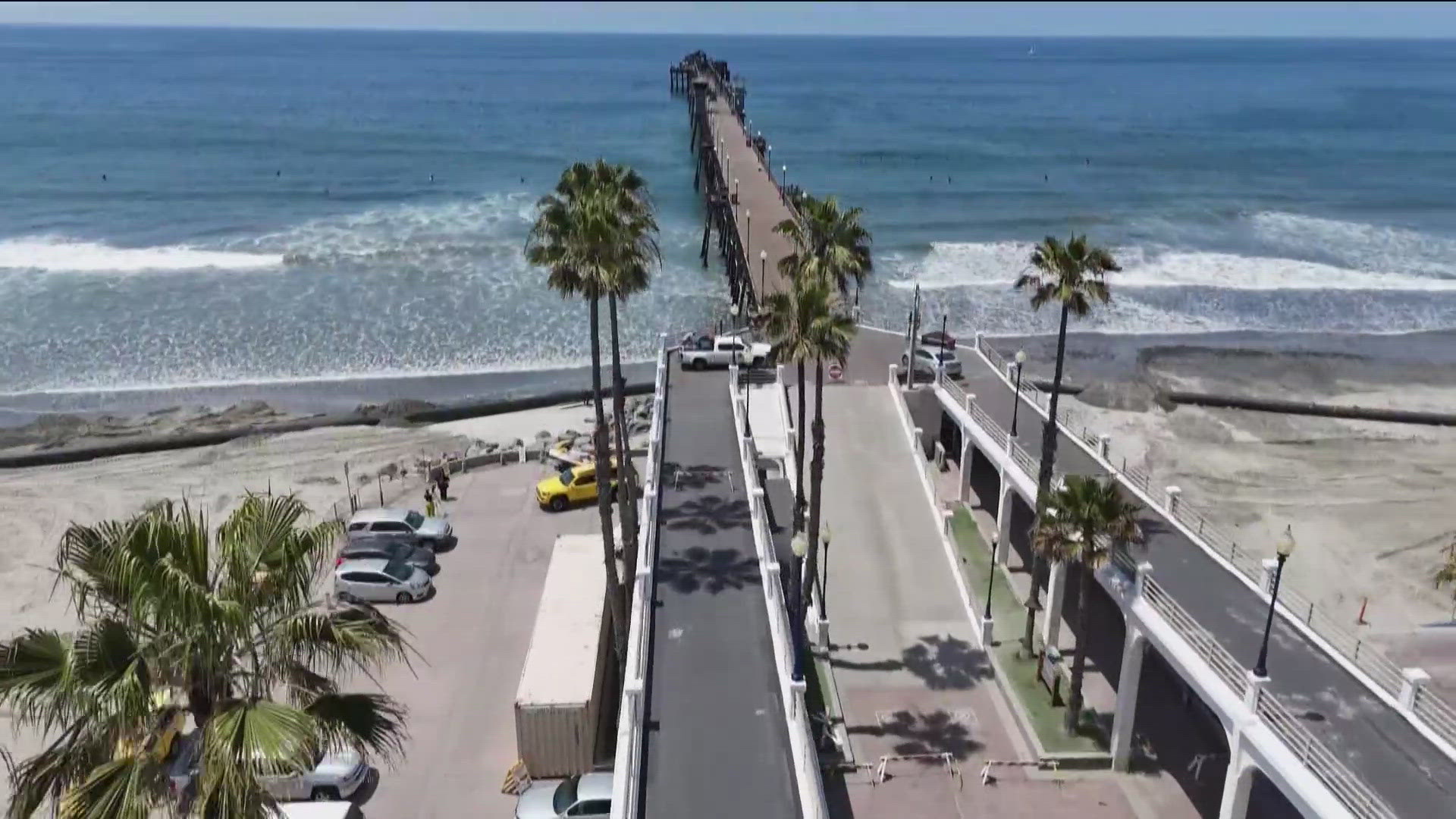 CBS 8 took a tour of the fire-damaged pier Thursday with Oceanside Mayor Esther Sanchez.