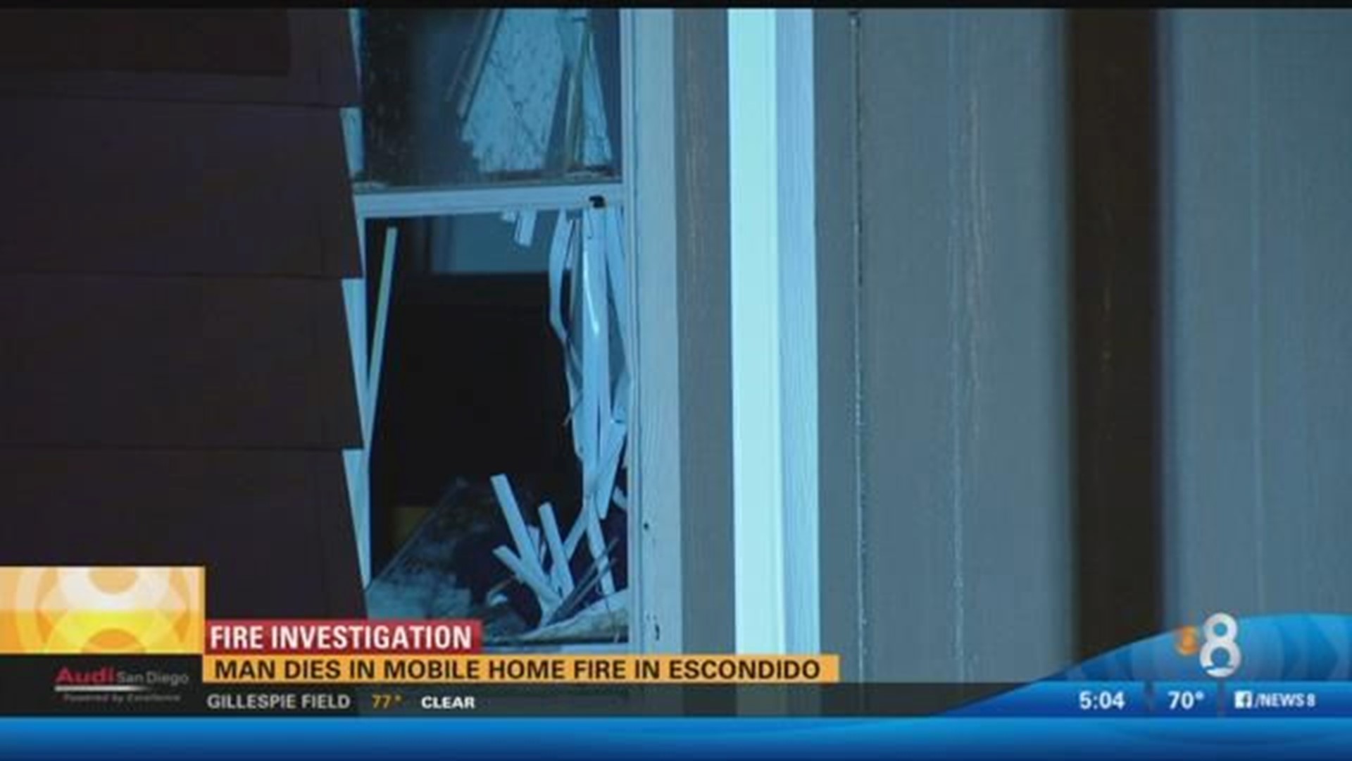 Man dies in Escondido trailer fire | cbs8.com