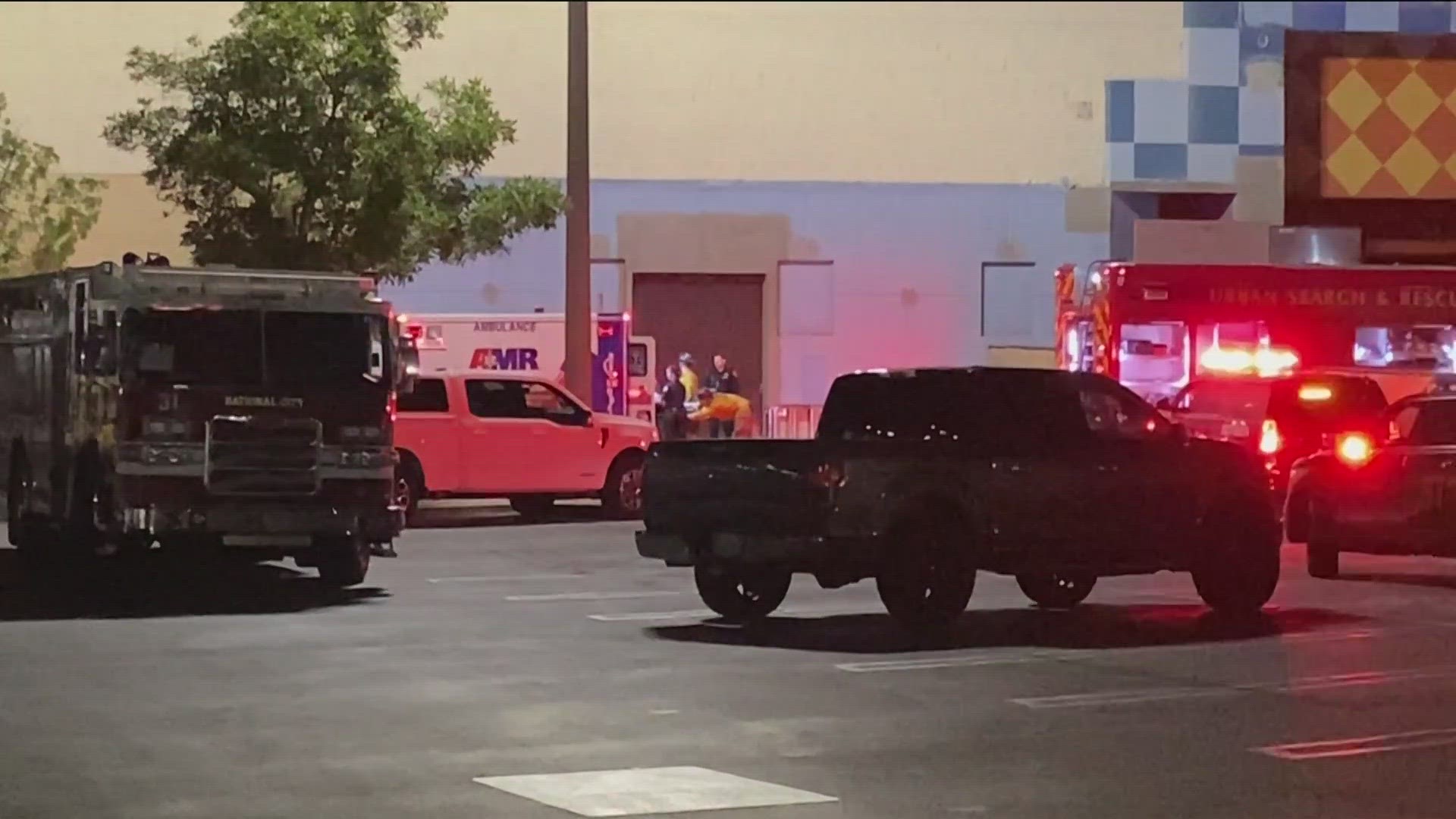 According to the National City Fire Department, the man was conducting work at a construction site believed to be the former John’s Incredible Pizza.