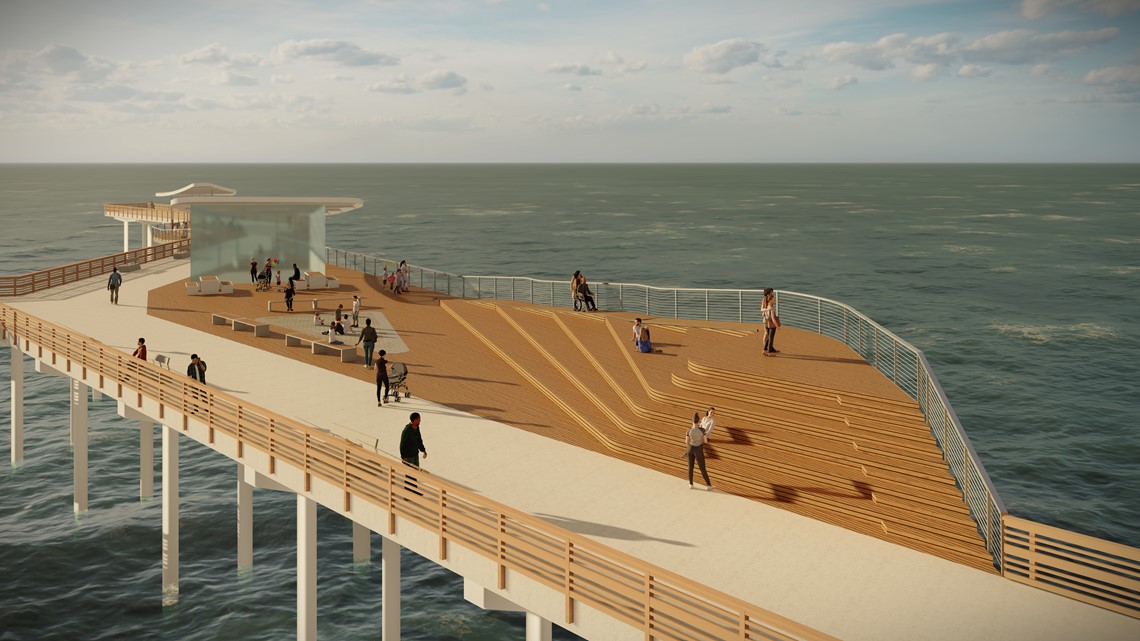 Ocean Beach Pier replacement design concept photos