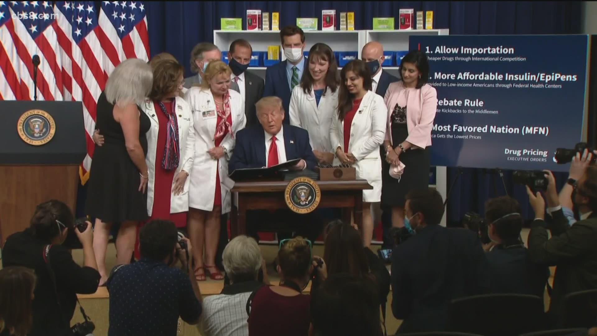 "My administration is issuing two groundbreaking rules to very dramatically lower the price of prescription drugs for the American people," said Trump.