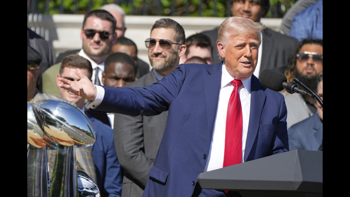 Trump celebrates 100 days in office with Michigan rally | cbs8.com