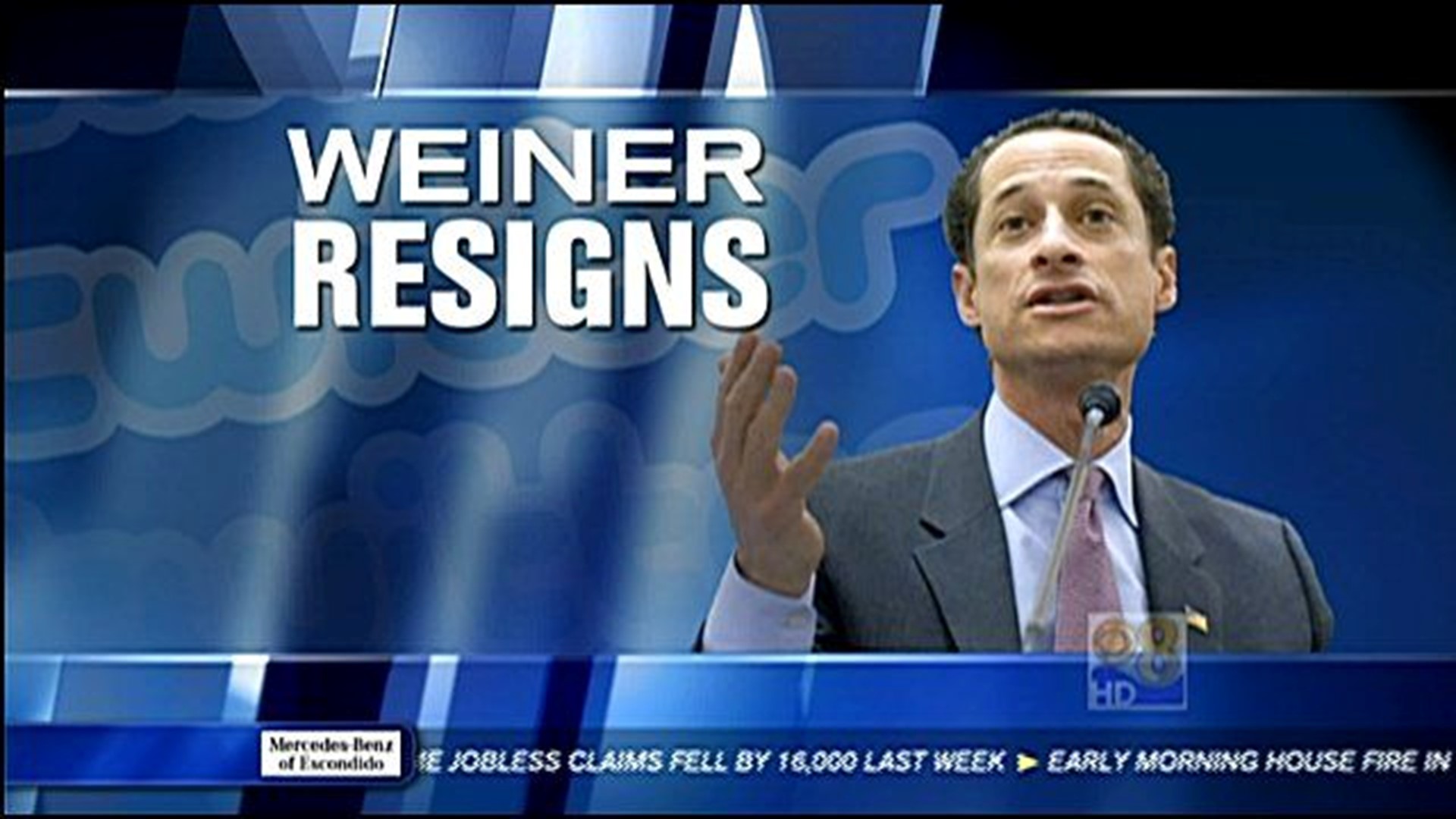 Weiner resigns in wake of sex photos scandal cbs8