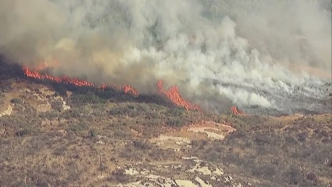 Fire Crews Battle Brush Fire Near Dehesa | Cbs8.com