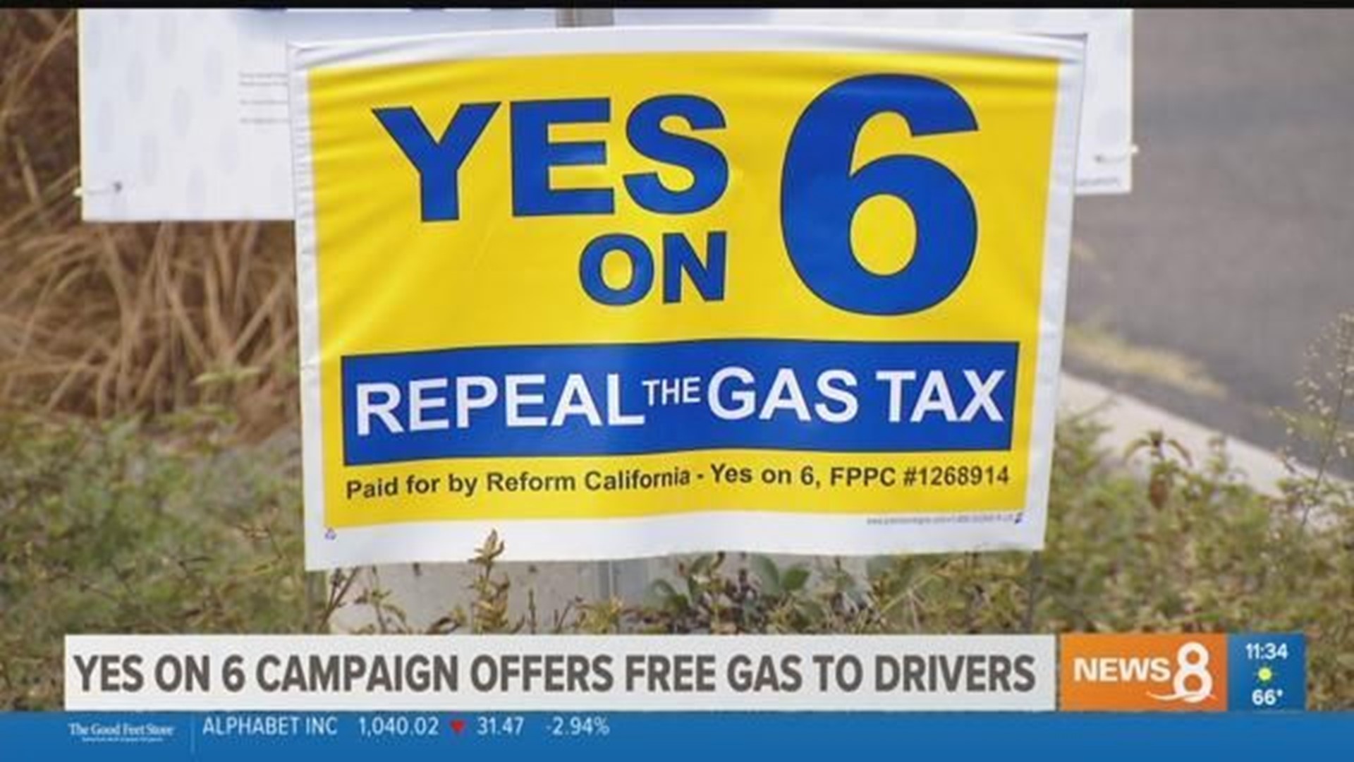 Yes on 6 campaign offers free gas to drivers | cbs8.com