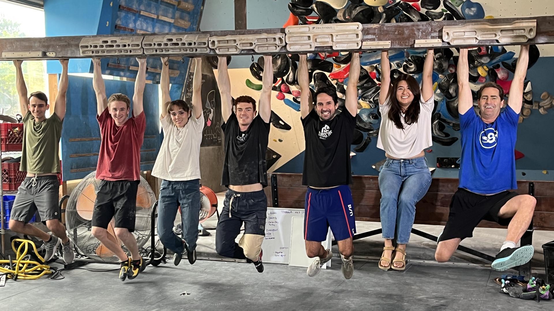 Coach Al Rangel shares his mastery of movement at 'The Wall' Climbing Gym in Vista.