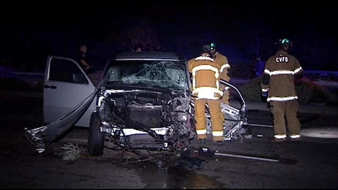 Driver in hospital after slamming into trees | cbs8.com