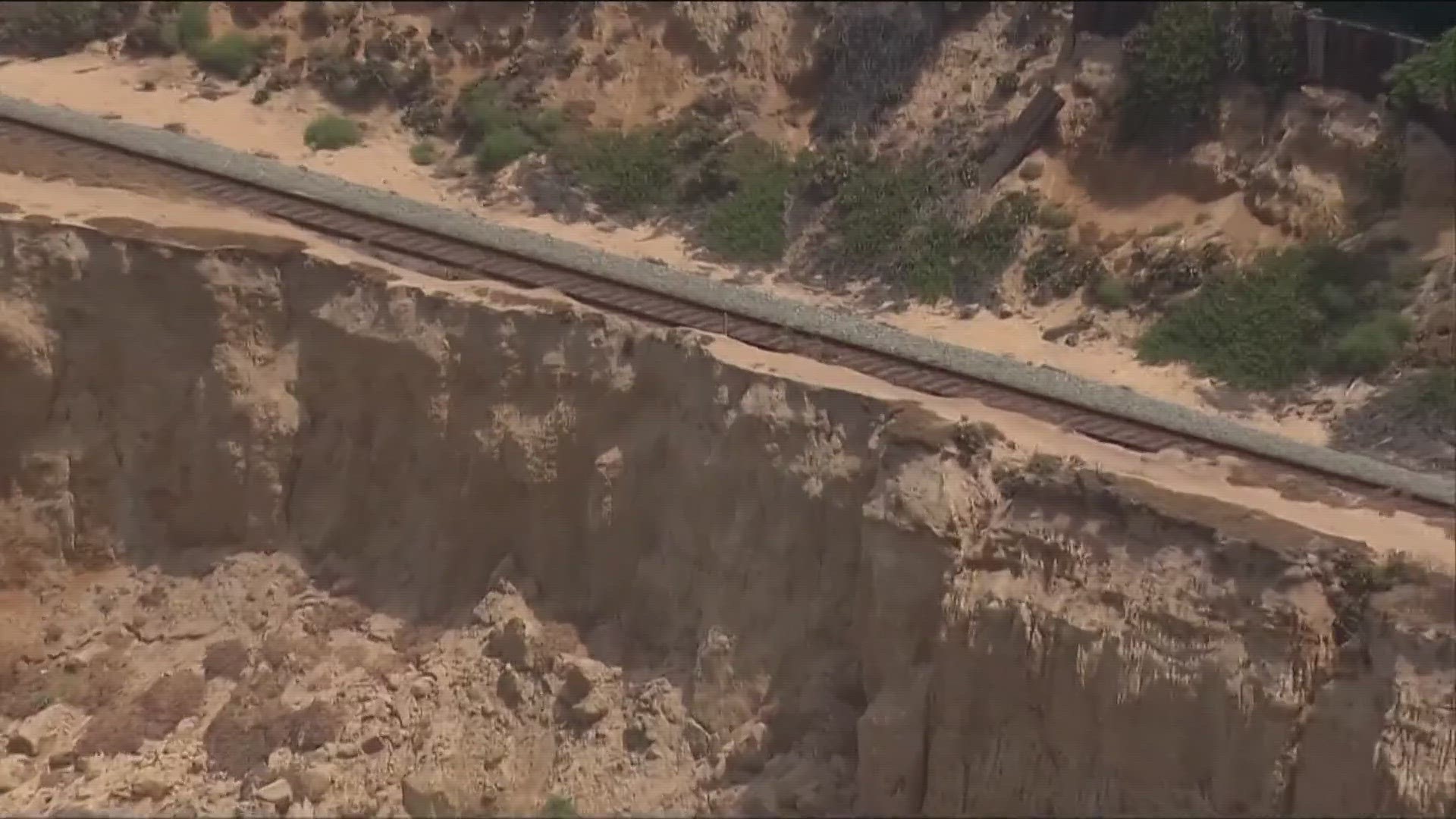 Sand on its way to the San Diego shoreline to protect against erosion.