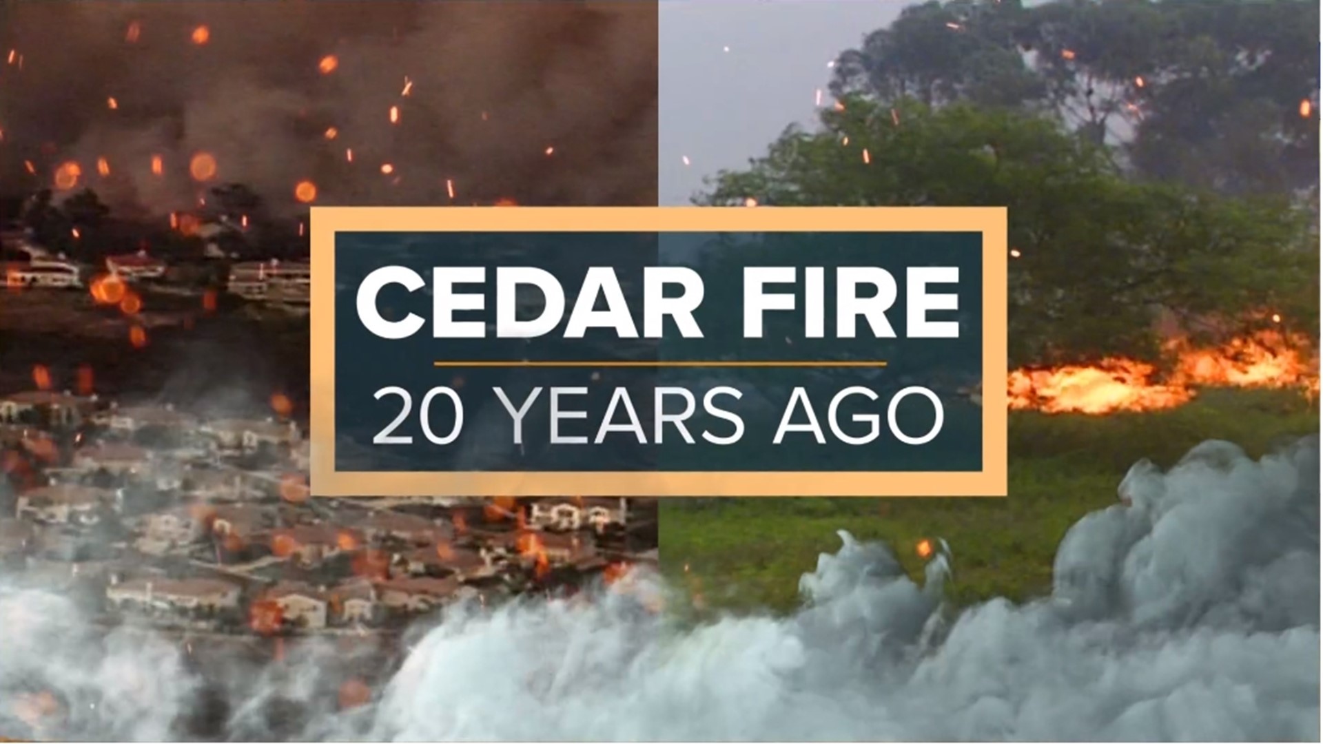 The Cedar Fire raced through San Diego County on October 25, 2003, killing 15 people and destroying thousands of homes.