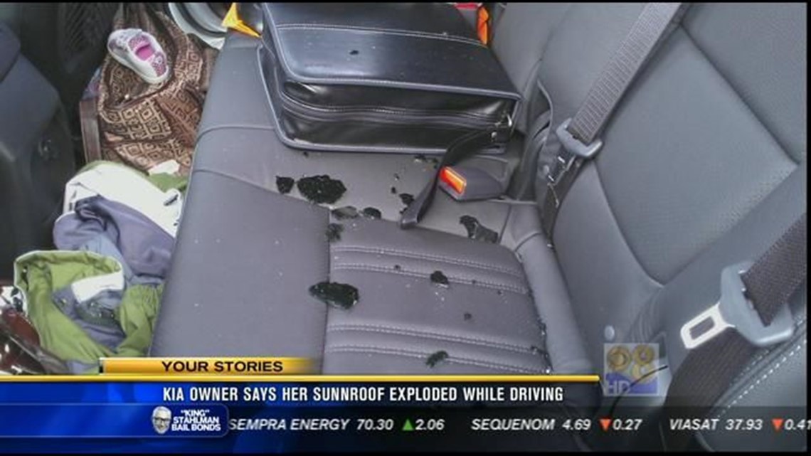 Kia owner says her sunroof exploded while driving