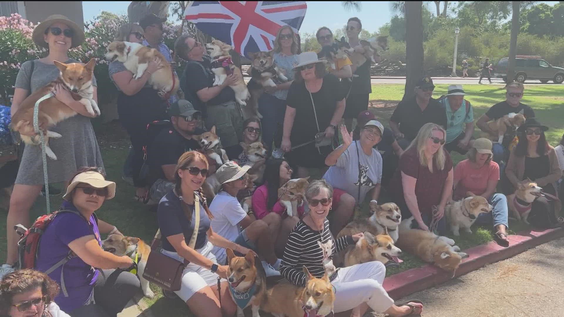 Many San Diegans showed up at the House of England Sunday at Balboa Park to pay their respects to the Queen ahead of her funeral on Monday.