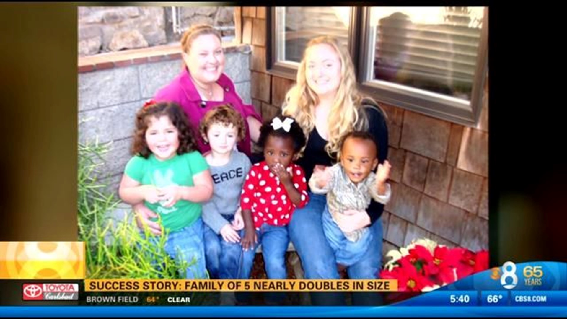 Success story: Family of 5 nearly doubles in size | cbs8.com