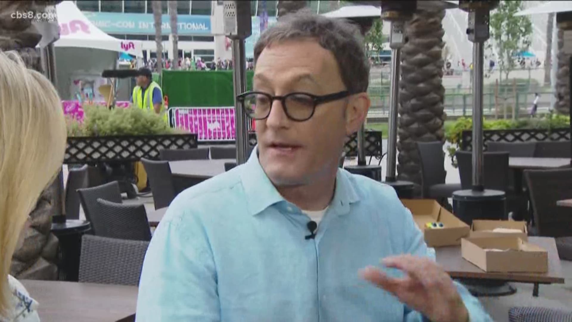 Voice actor for Spongebob himself, Tom Kenny stopped by to talk about celebrating the shows 20th anniversary and he even shows how to do Spongebob's iconic laugh.