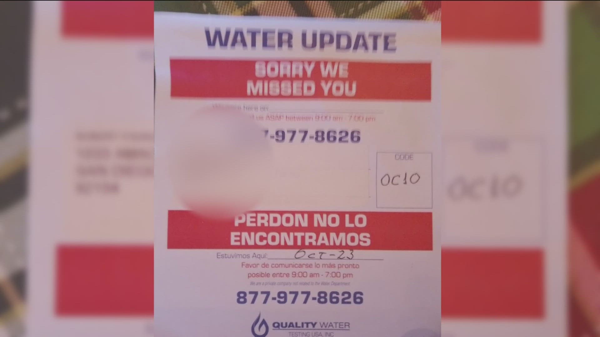 The City of San Diego is warning residents of unauthorized water notices posted on people's doors.