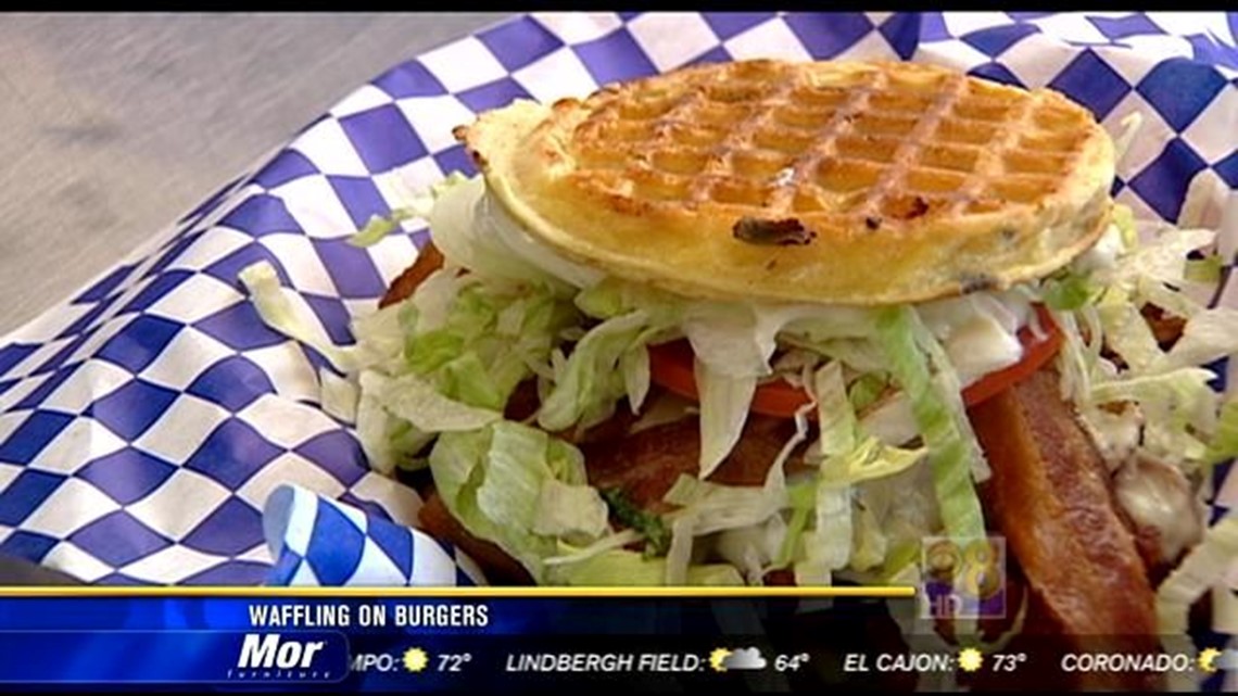 Waffle Burger Waffling on burgers
