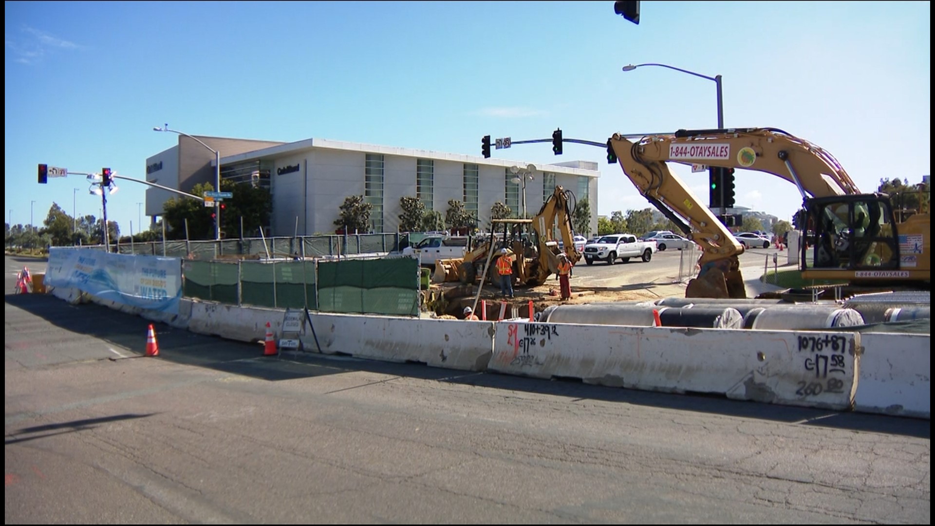 Construction at the intersection expected to last through July 2 as crews install pipeline.
