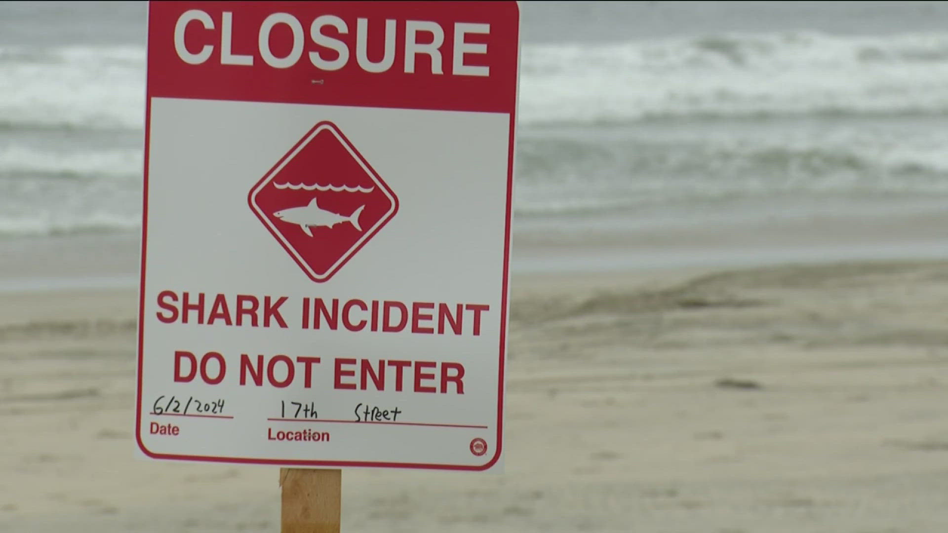 Del Mar beaches remained closed Monday for swimming following a shark encounter Sunday morning.