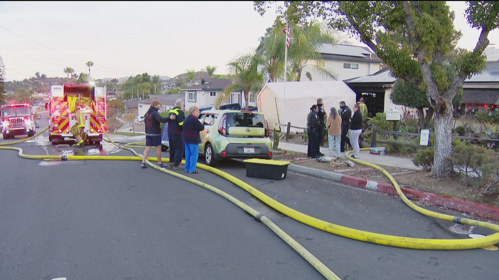 Garage fire at El Cajon home displaces 3, kills dozens of reptiles and