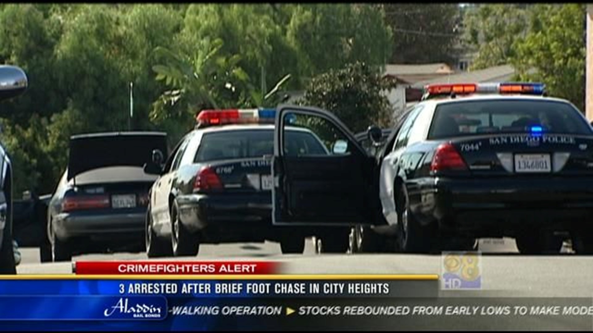 3 suspects arrested after foot chase in City Heights | cbs8.com