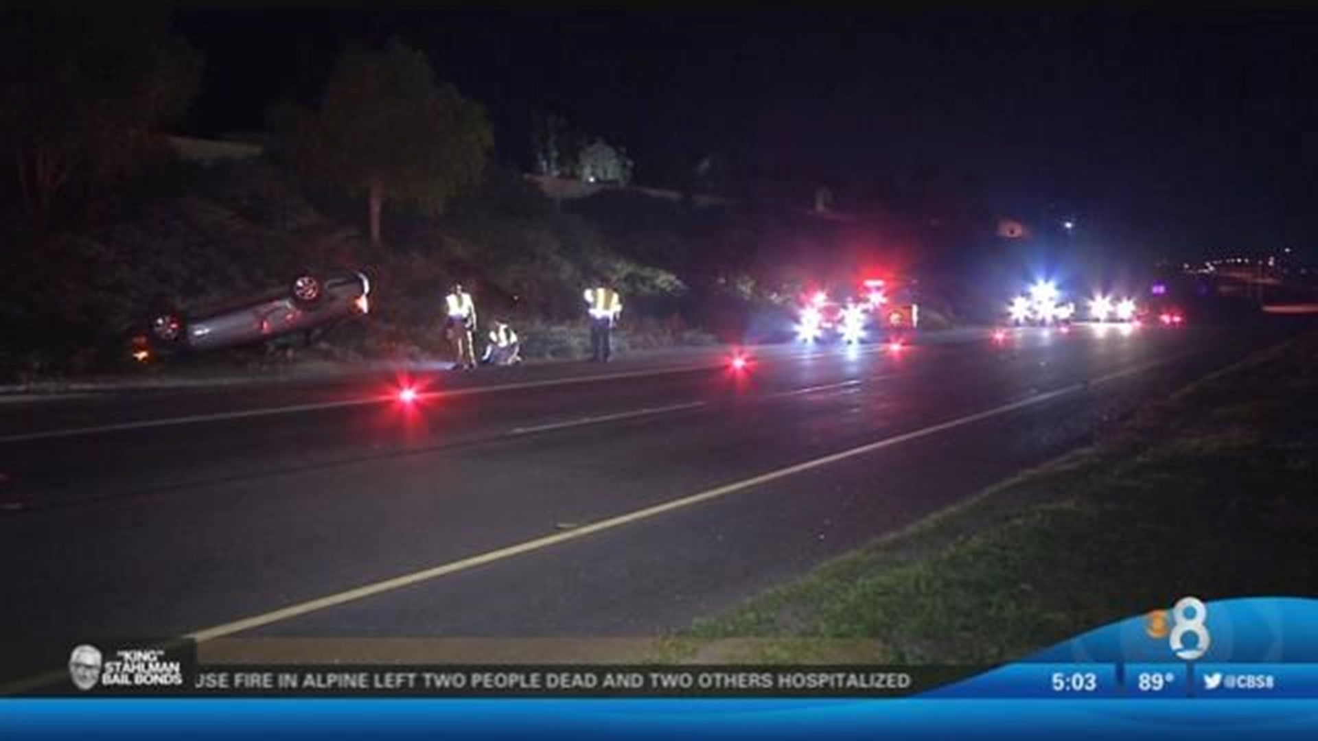 Driver killed in rollover crash in Chula Vista | cbs8.com
