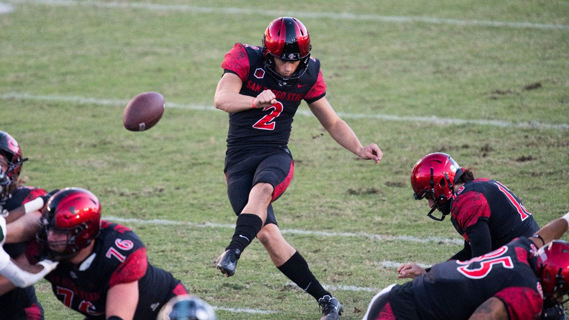 San Diego State football record-setting punter Matt Araiza