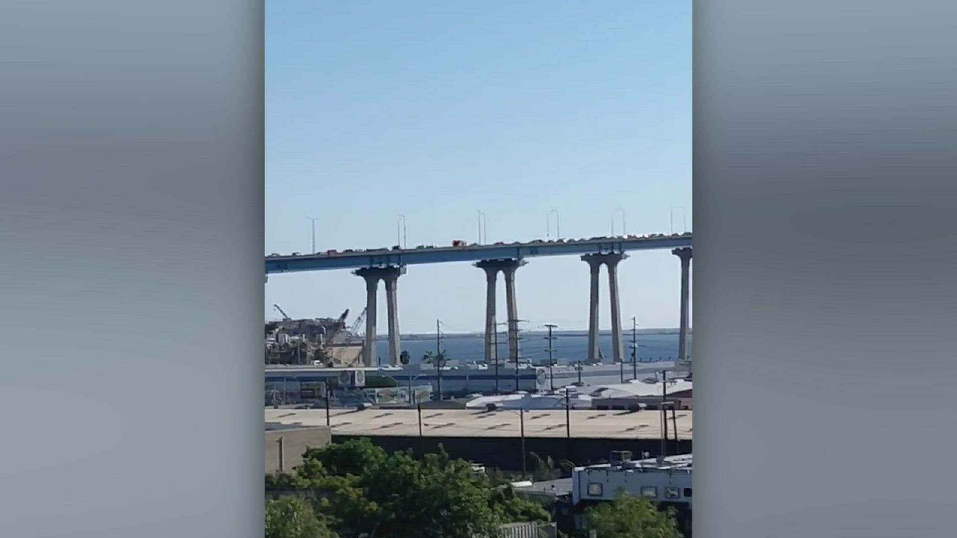 Eastbound lanes of Coronado Bridge shutdown after a multi-car crash