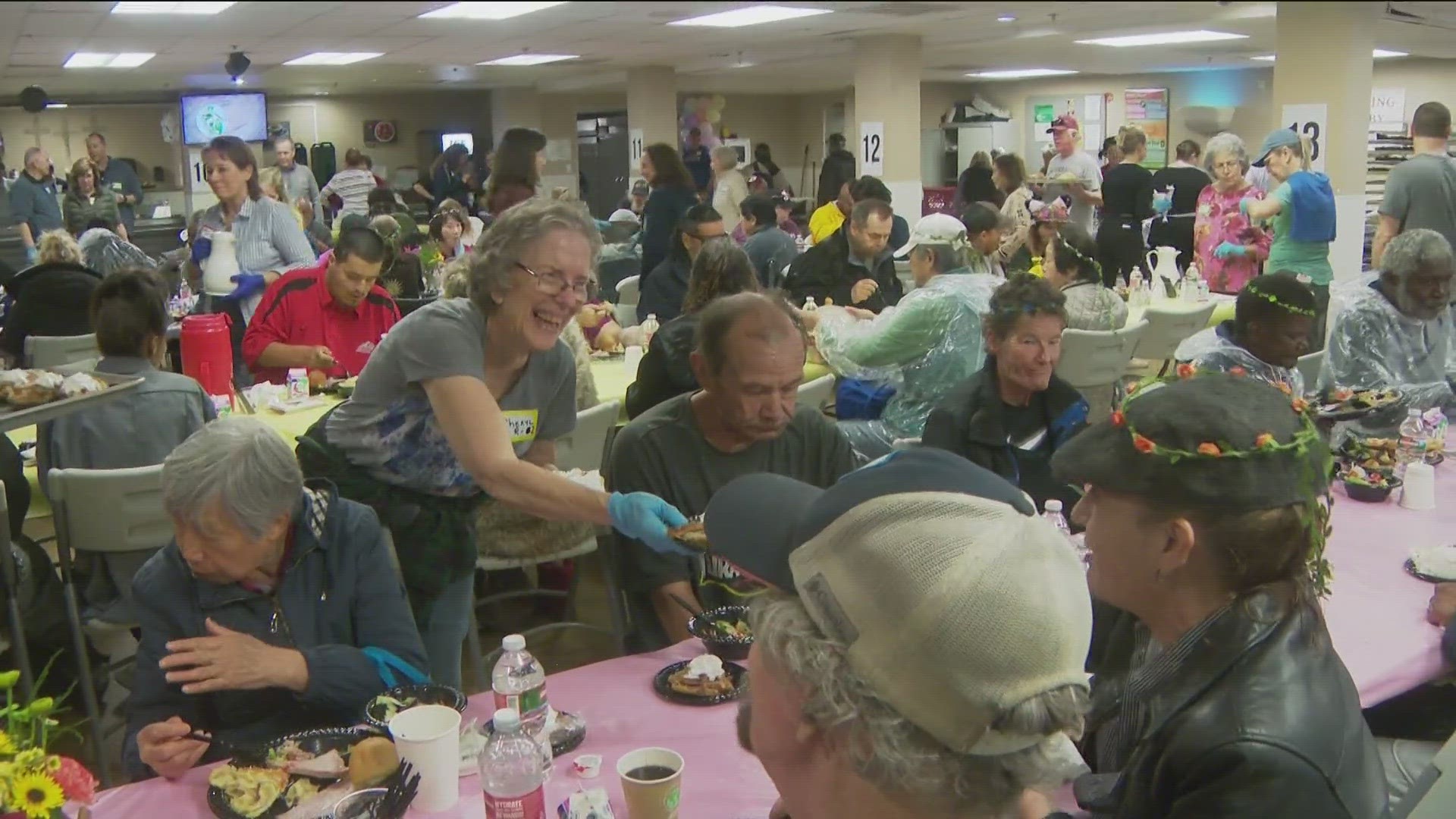 Those who are experiencing homelessness were invited to enjoy a free, warm meal along with haircuts and showers. MTS provided free shuttle service for attendees.