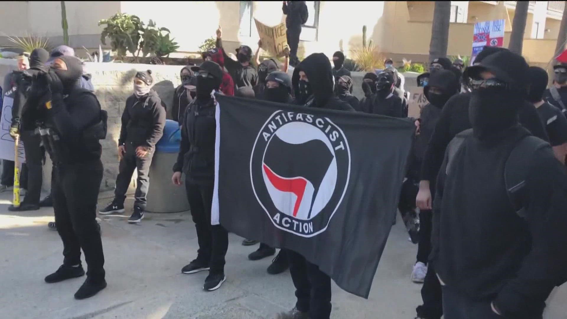 Prosecutors arrested 11 people, who they say are associated with Antifa, an anti-fascist group.
