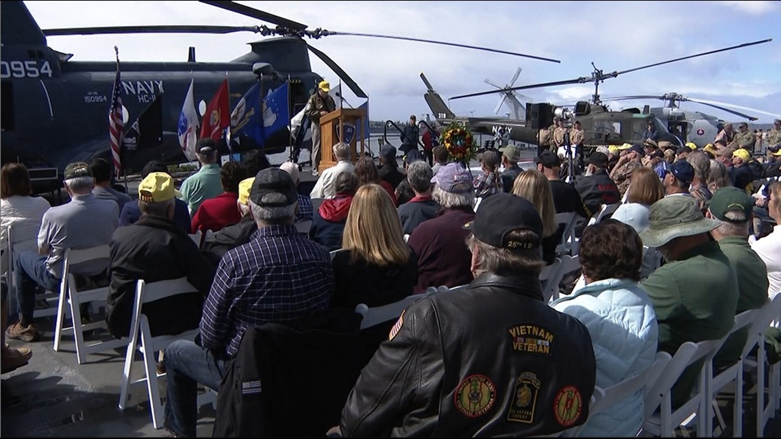 End of the Vietnam War 50th anniversary preview | USS Midway flight-deck commemoration