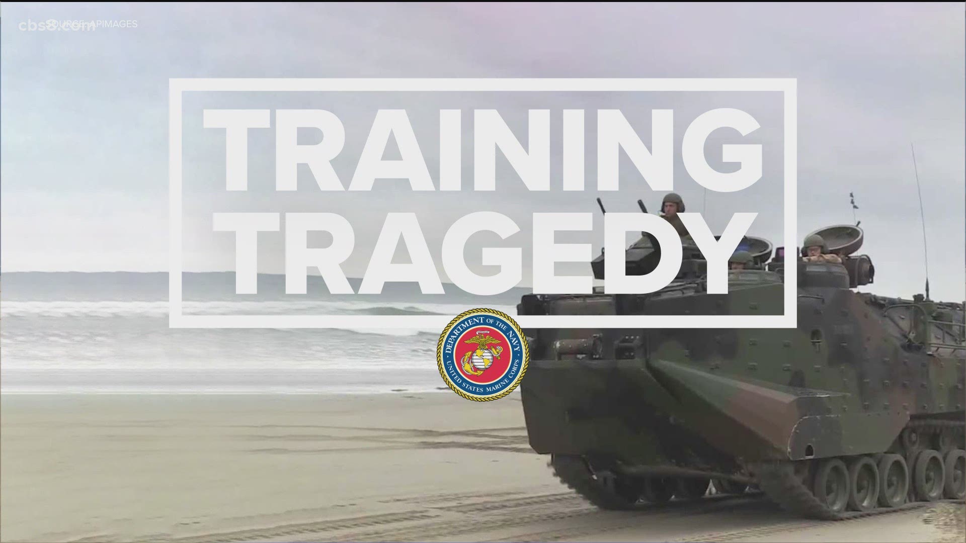 The tank-like amphibious assault vehicle took on water and sank hundreds of feet Thursday off San Clemente Island after a training exercise.