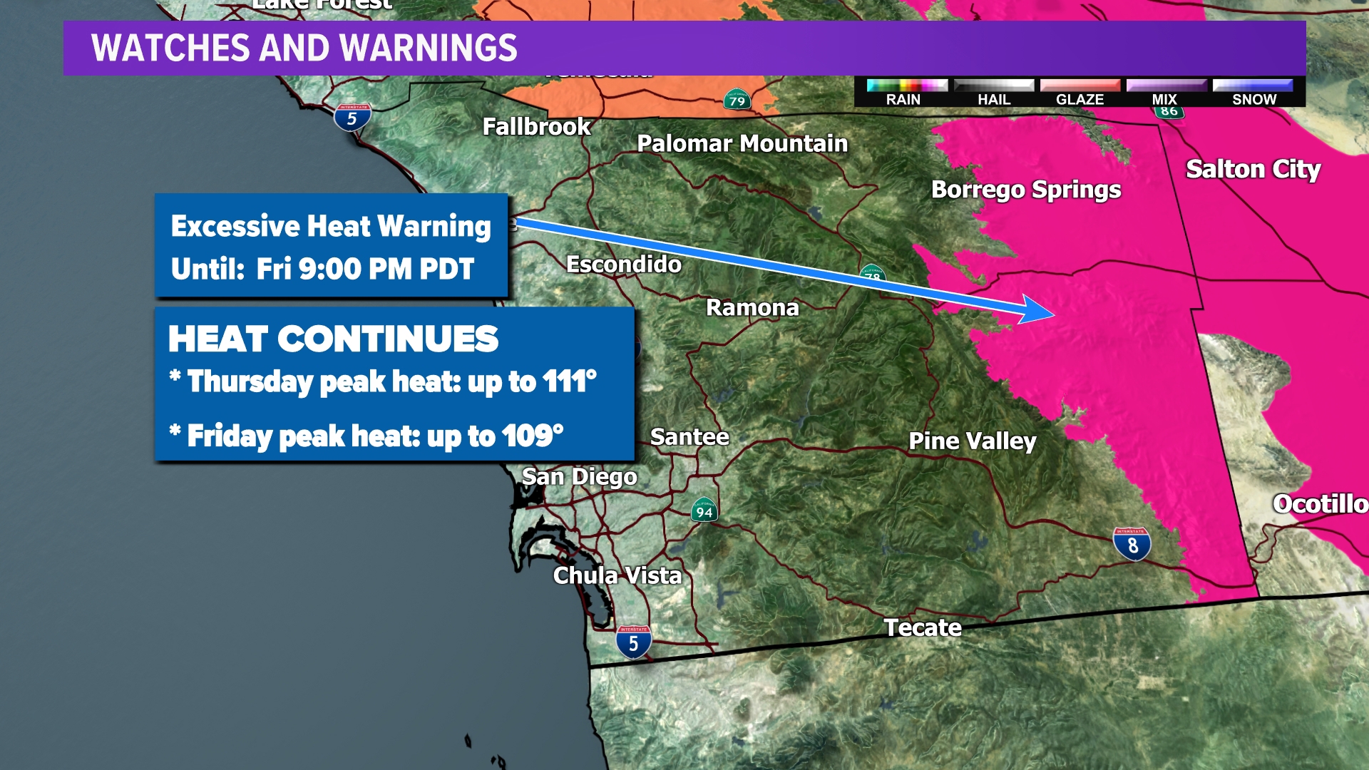 San Diego Extreme Heat Weather Watch