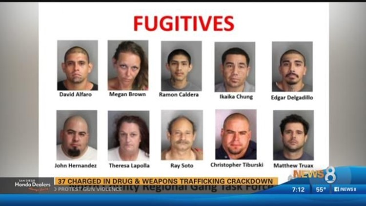 37 Charged In Drug And Weapons Trafficking Crackdown | Cbs8.com