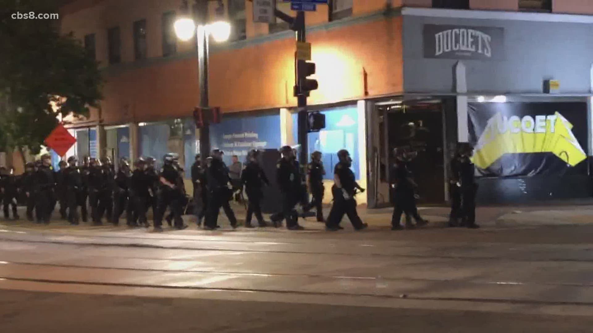 On Monday night, in downtown San Diego police declared an unlawful assembly after a peaceful protest in Balboa Park and Hillcrest.