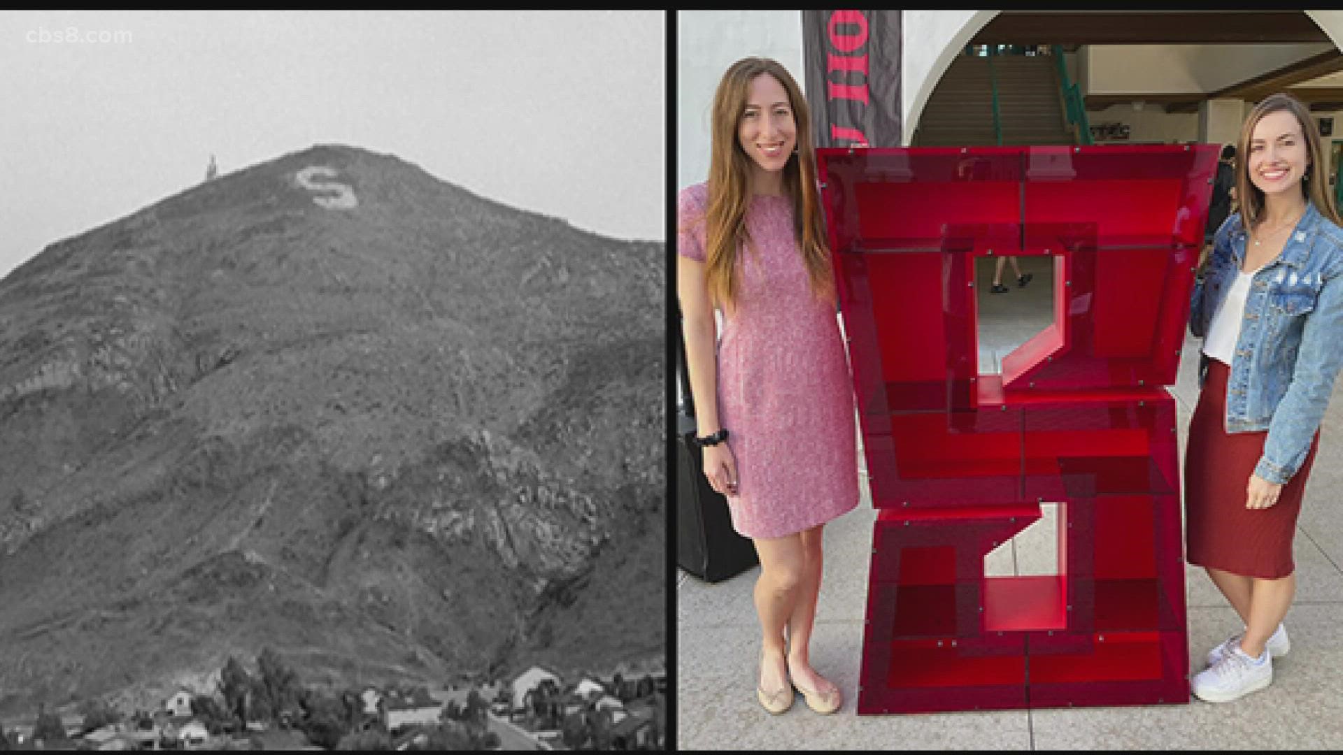 In 1931 Cowles Mountain was the perfect billboard to advertise Aztec pride.