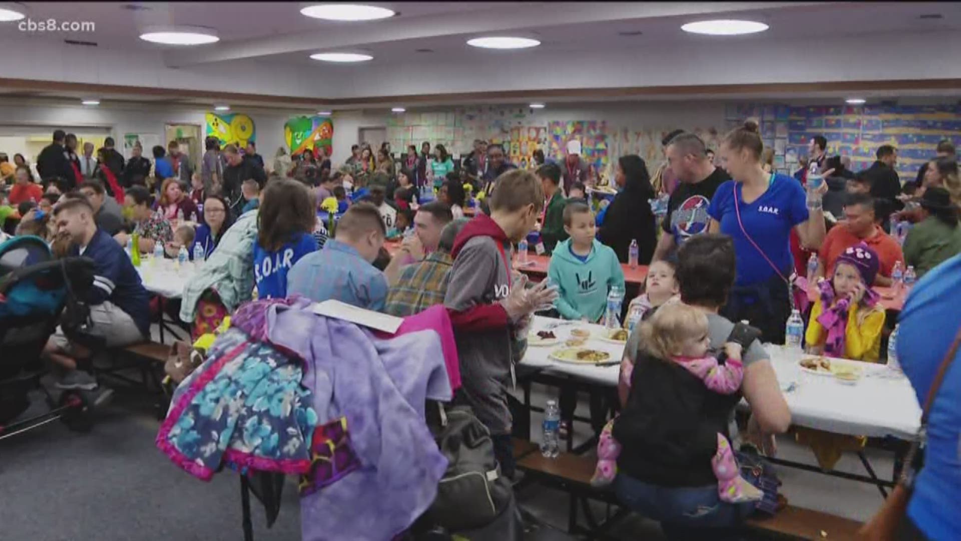 Thanksgiving dinner, will all the fixings, came early for military members who may be spending the holidays apart from loved ones.