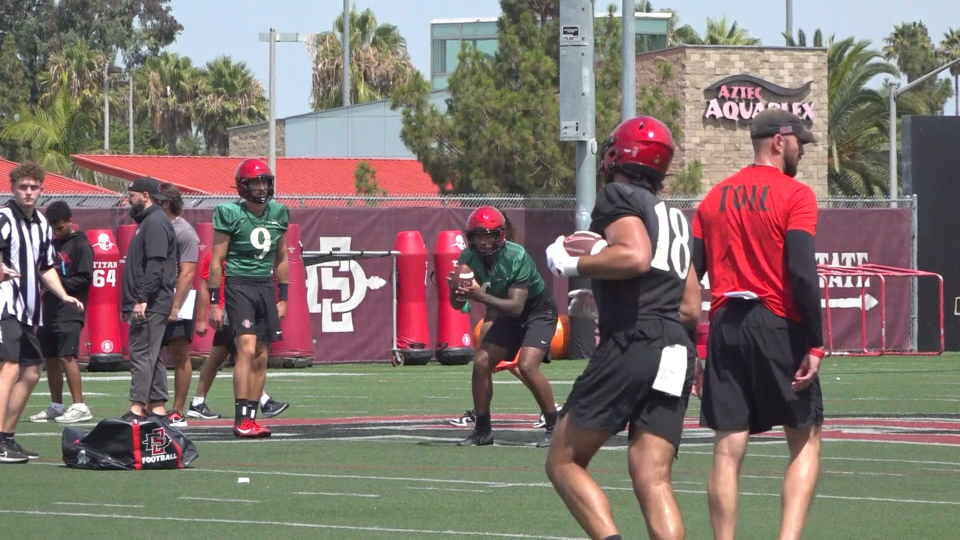 Competition for positions and playing time are at a peak in 2024 during San Diego State Aztecs summer drills with their new head coach.