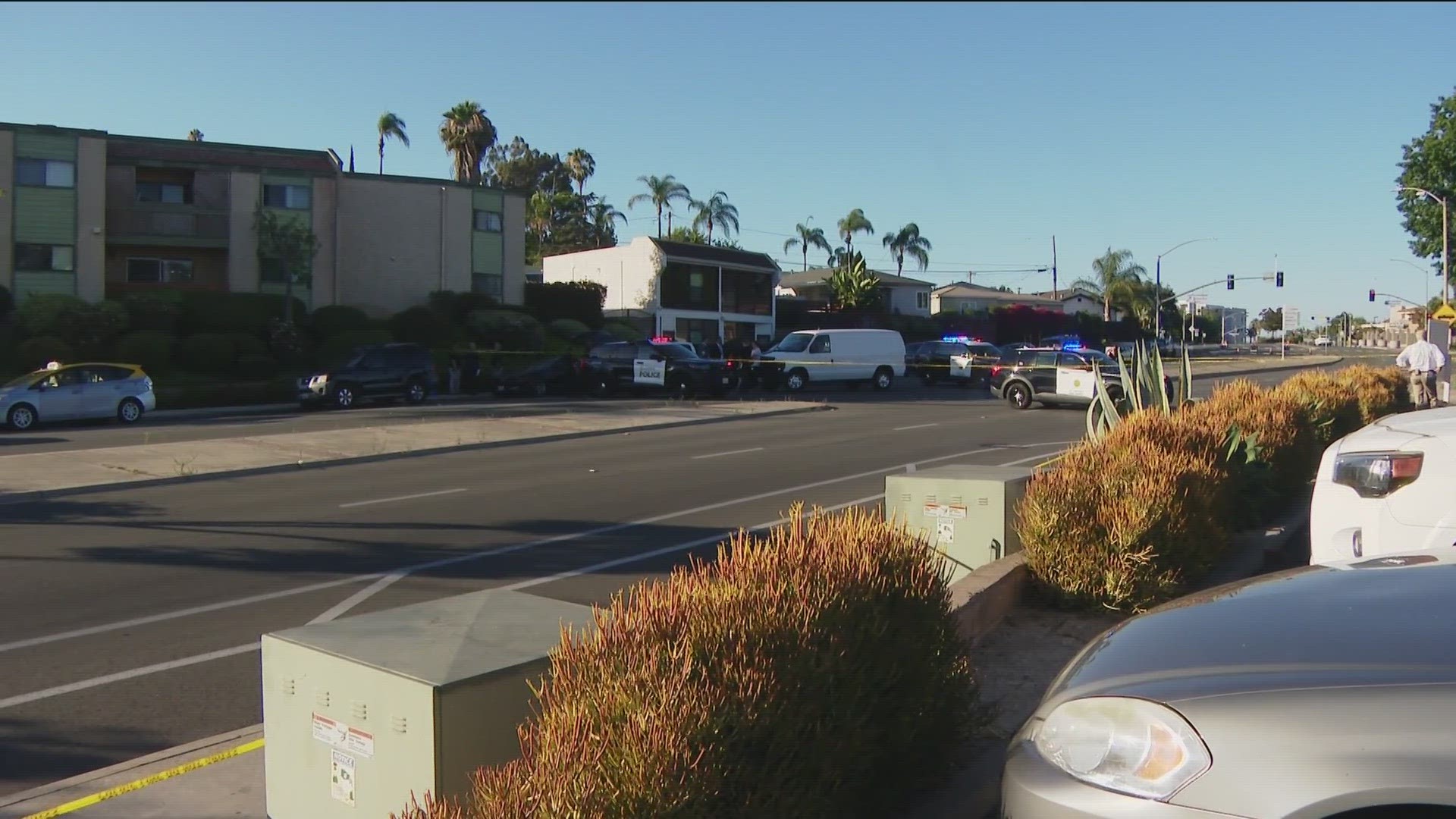 The shooting happened in the parking lot of the Cypress Plaza Condominiums in the 8000 block of University Avenue.