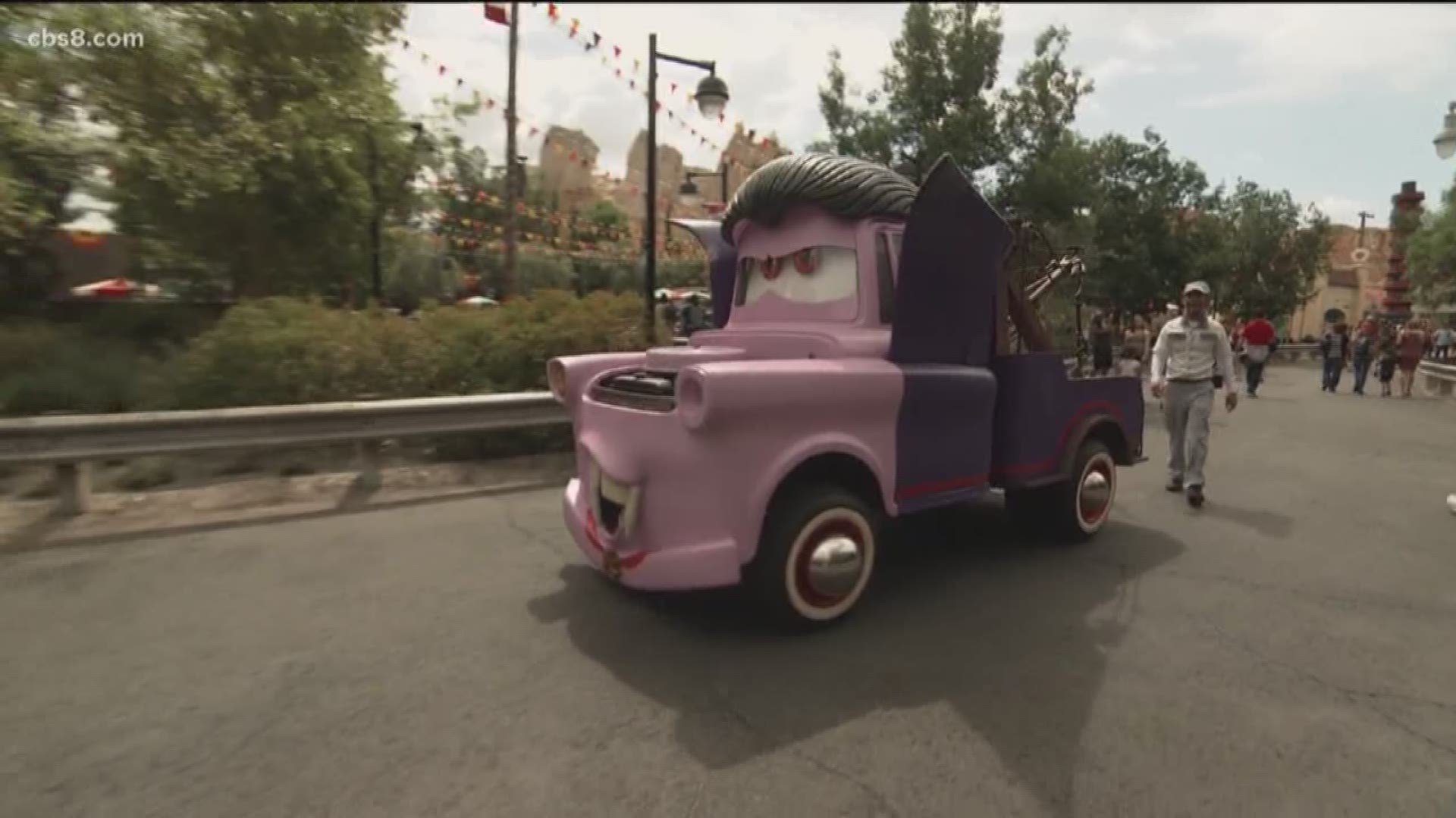 Ashley Jacobs gives you a behind the scenes look at Mater the 'van-pire' and 'car-rachnids'.