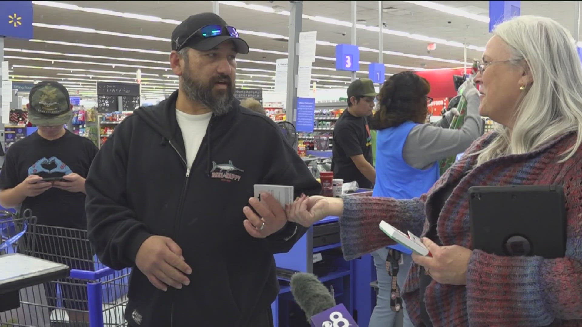 CBS 8's Abbie Black reports on San Diego Walmart shoppers who were surprised to have the store cover their grocery bills.