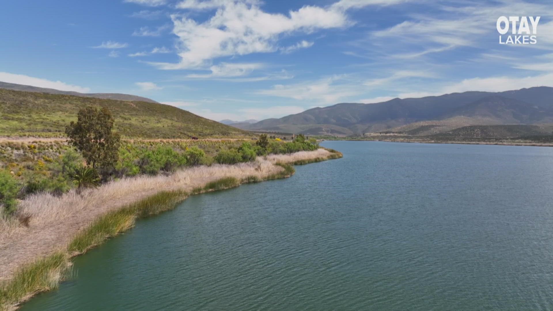 Drone video above Otay Lakes Park in Southeast San Diego County.