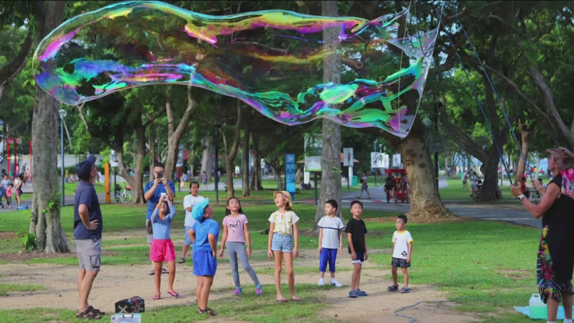 Sandy Snakenburg, the "bubble man," overcomes homelessness and health struggles to inspire joy with his free bubble shows, spreading positivity in San Diego.