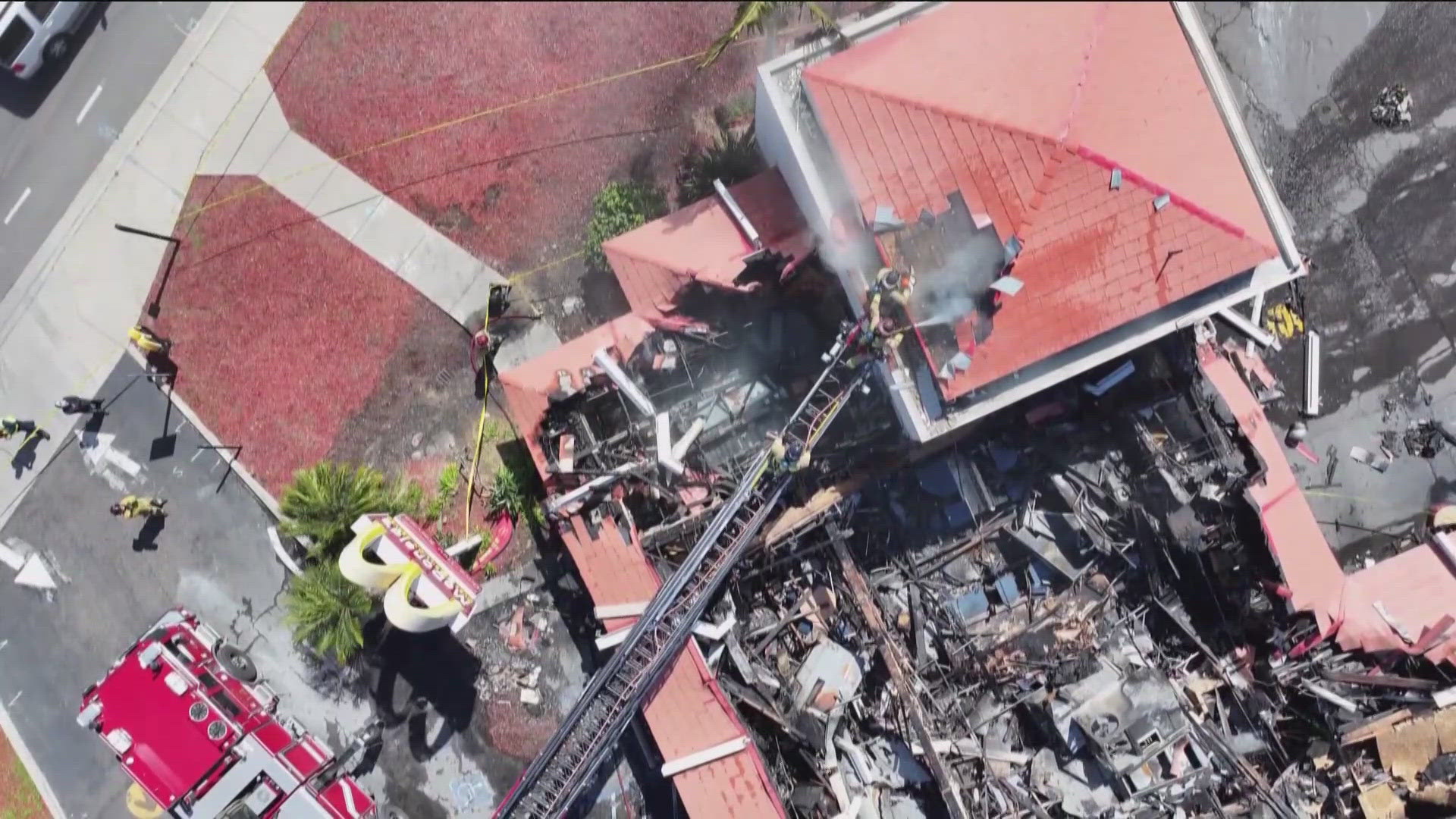 The fire was reported just after 3:00 a.m. Tuesday. Crews continued to battle flare ups well into the afternoon.