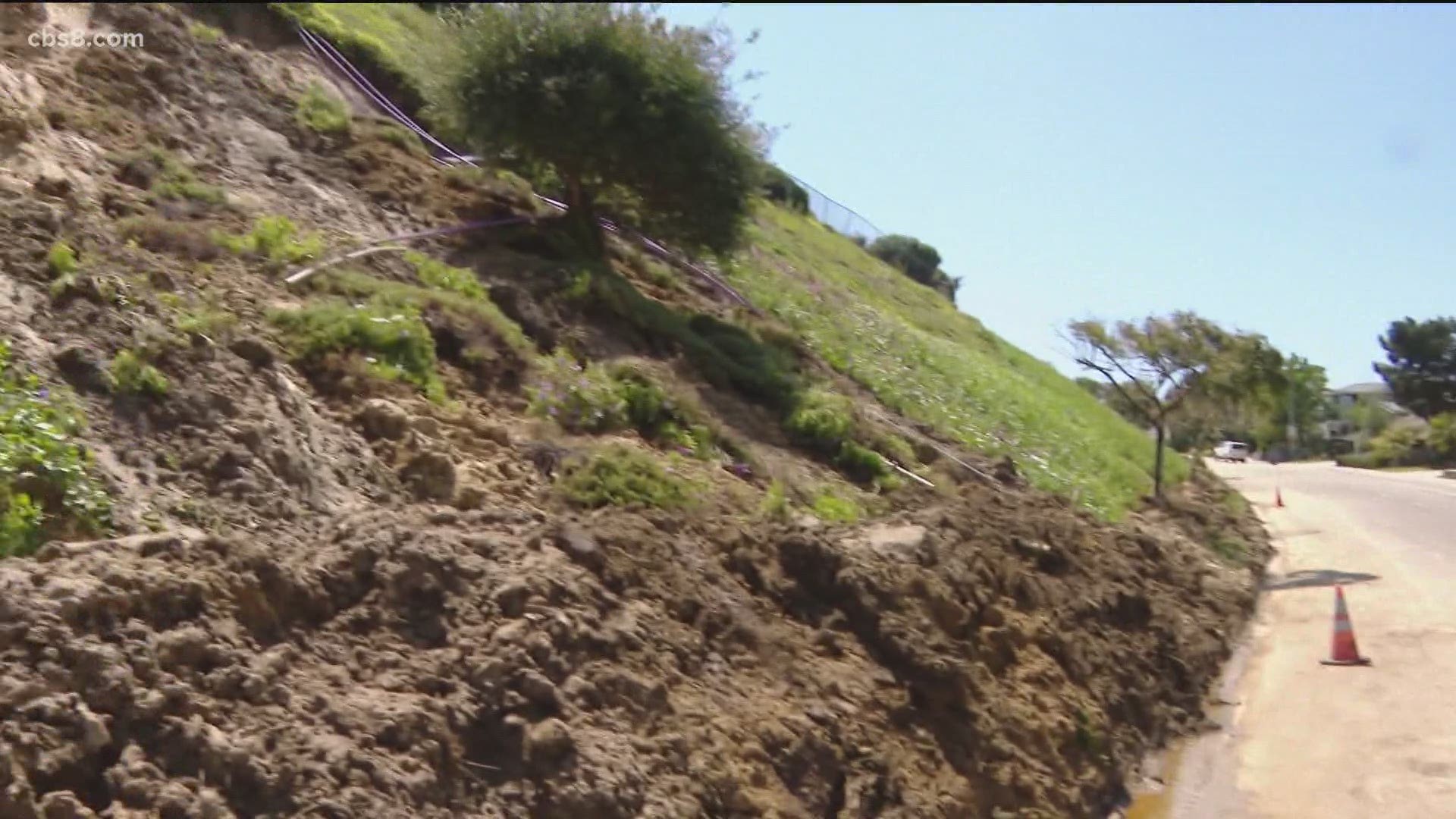 Hill slope erosion