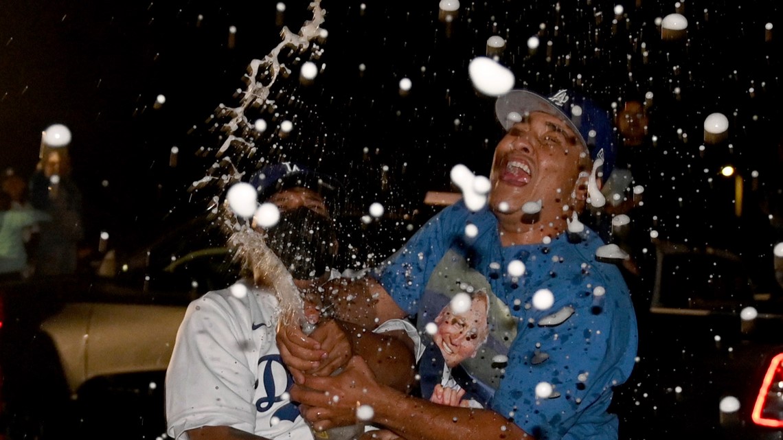 Celebrations Break Out In Los Angeles After Dodger World Series Victory ...