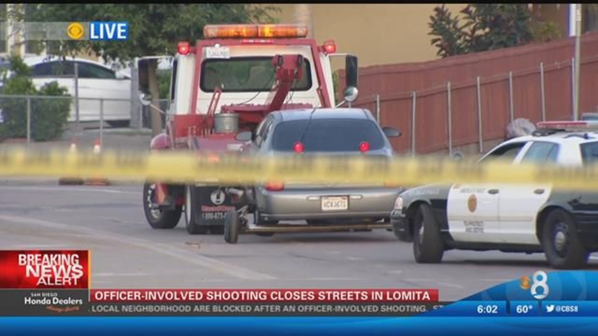 Officerinvolved shooting closes streets in Lomita