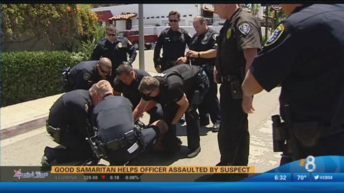 Good Samaritan helps officer assaulted by suspect | cbs8.com
