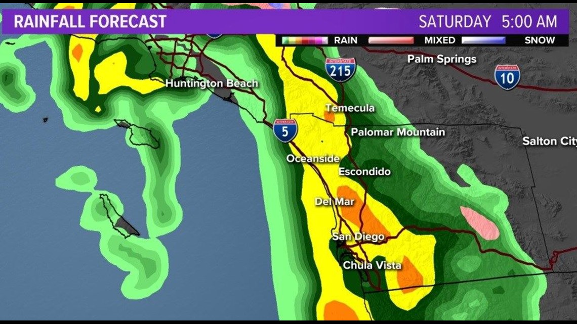 Storm will bring rain to San Diego, get your free sandbags