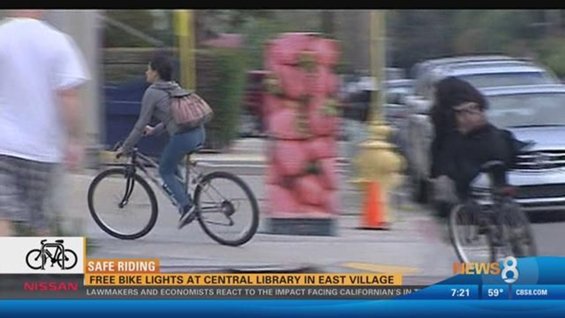 Pickup free bike lights at Central Library Friday afternoon