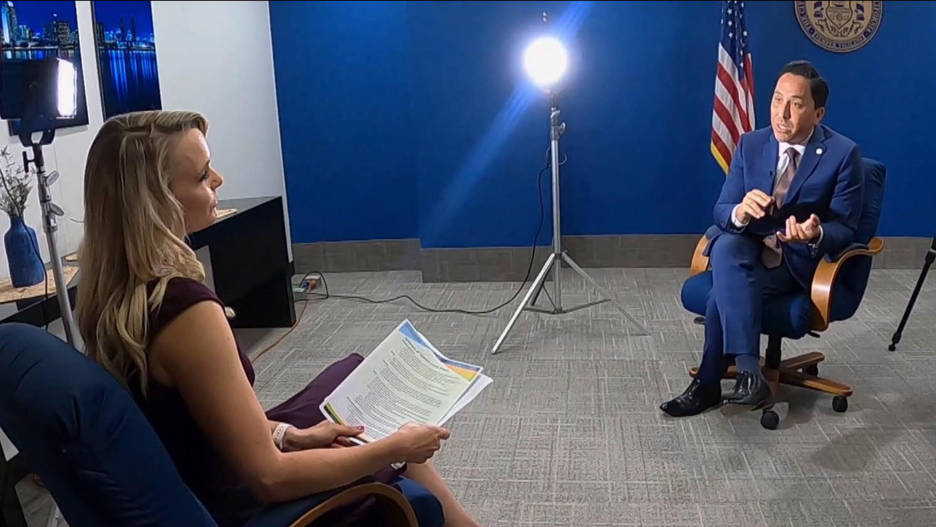 CBS 8's Shannon Handy sat down with San Diego Mayor Todd Gloria to discuss San Diego's homelessness crisis.